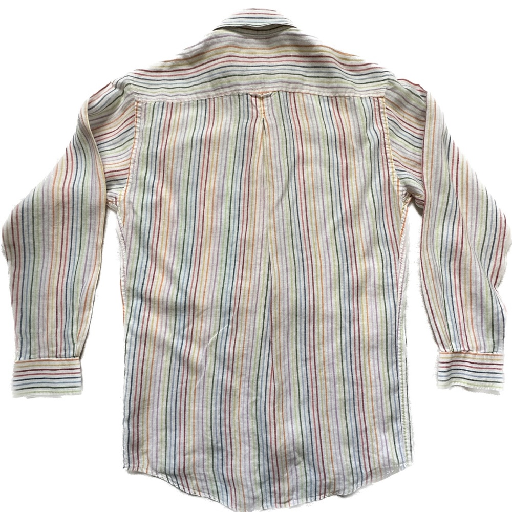 Kiel Patrick James Rainbow Over Sized Long Sleeved Button Down (Size Small) - Picture 3 of 5